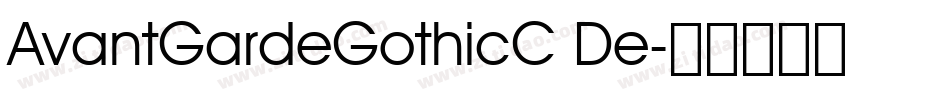AvantGardeGothicC De字体转换